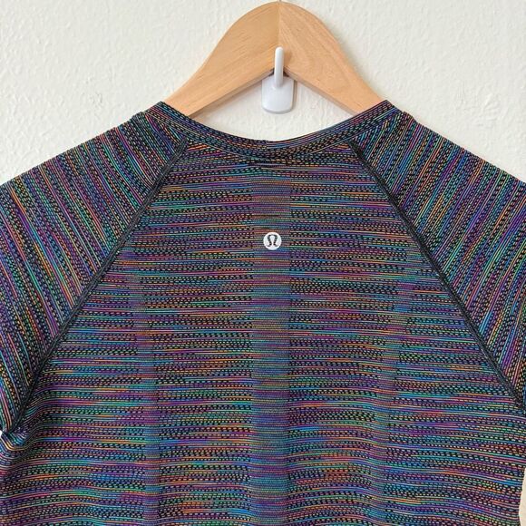 Lululemon Athletica Women's 8 Swiftly Tech SS Top 2.0 Love Rainbow Special - Picture 4 of 8